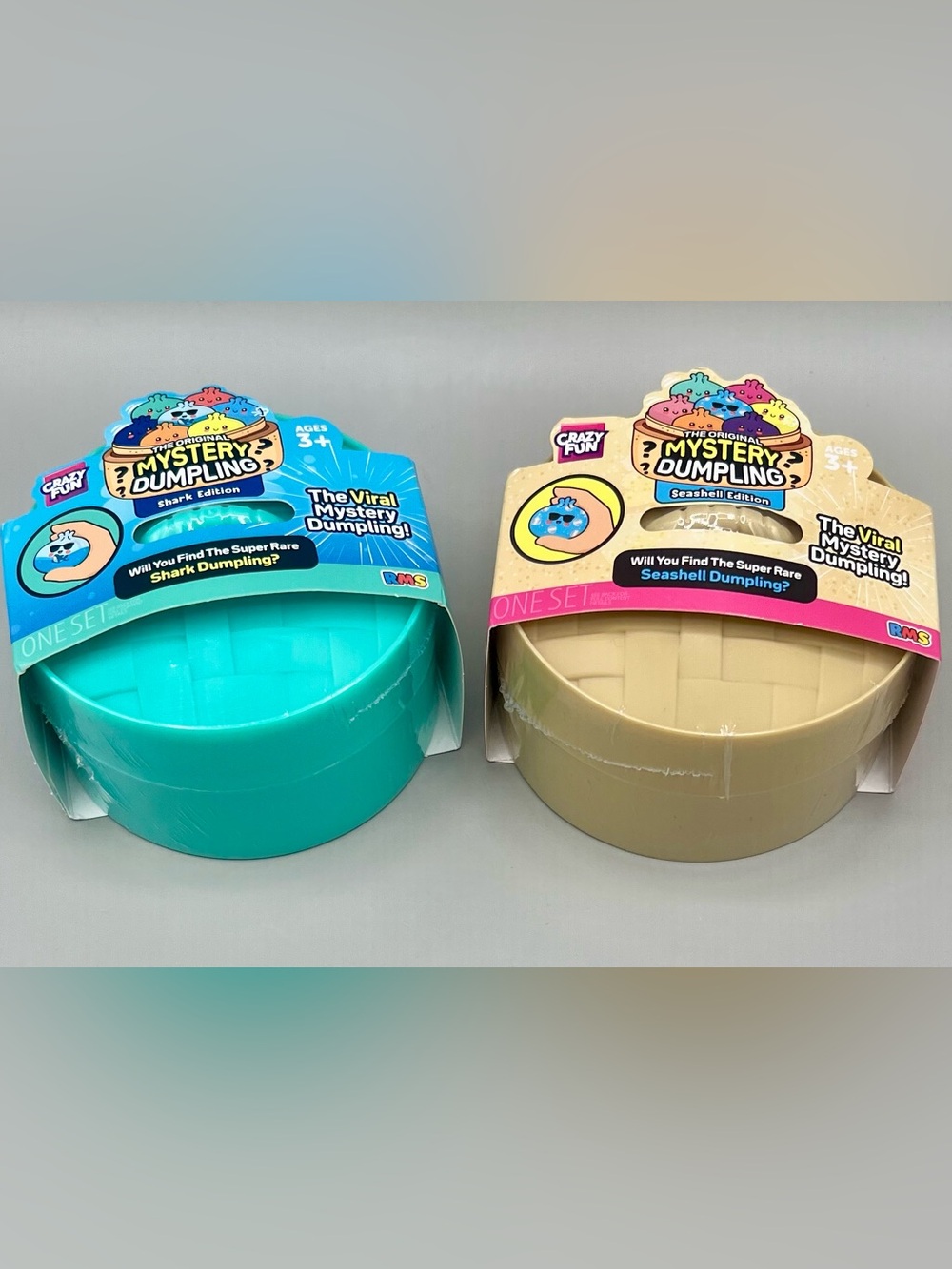 RMS Crazy Fun SHARK & SEASHELL EDITION 2 PACK The Original Mystery Dumpling Buns